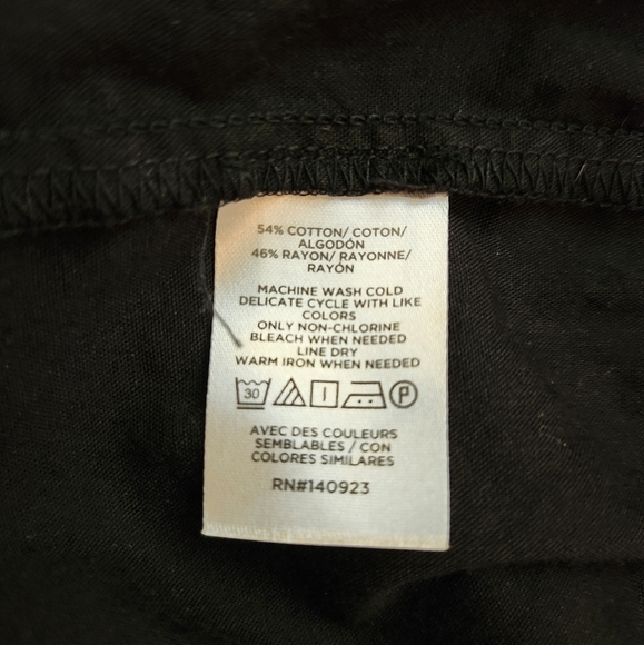 LOFT Size Medium Black Cotton/Rayon Summer Dress With Ruffle Hem NWOT - Picture 6 of 6